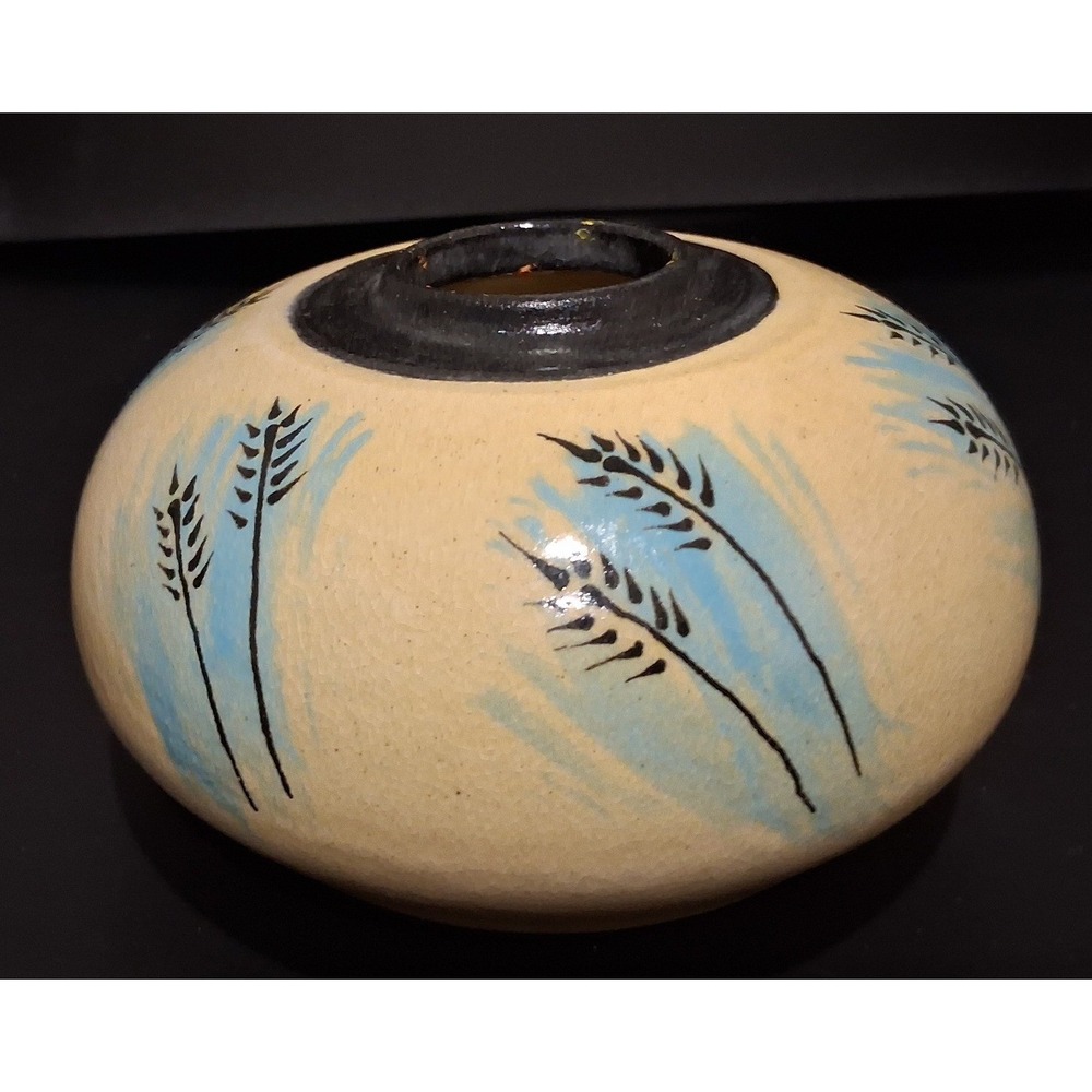 Deb Cohen Studio Pottery Hawaii 1990 Wheat Bud Vase Weed Pot Ewa Beach Ceramic
